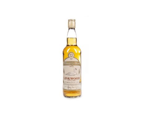 LINKWOOD MANAGERS DRAM AGED 12 YEARS Single Malt Scotch Whisky Refill sherry cask matured, bottle no. 440, signed 1 December 