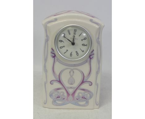 Masons, Art Nouveau Serene Mantle Clock. Height: 18.5cm