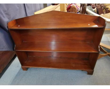 A 19th century mahogany three tier bookcase with reeded ornament, on bracket feet, 96 h x 120 w x 28cm deepLocation: A2 