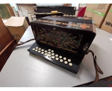 A Hohner Club model II chromatic accordion in original caseLocation: A2 