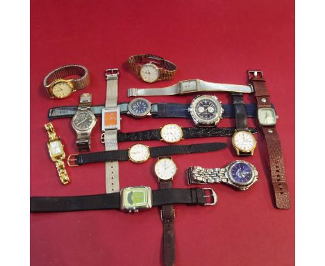 A quantity of gents and ladies wristwatches to include Montine, Diesel, Fossil and others 
