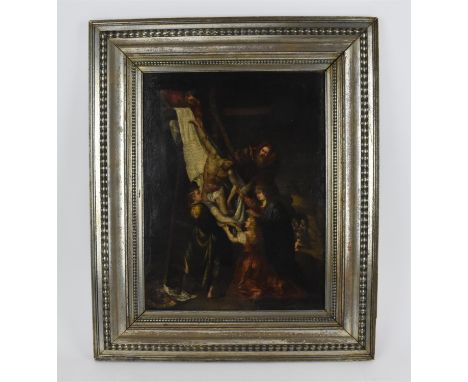 Flemish School, 17th centurydepicting the 'Descent from the Cross' or 'Deposition of Christ', after Peter Paul Rubens, with s