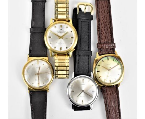 A quantity of gents electronic wrist watches to include a 17 jewel Matthey-Dovet, SAGA, Timex, Invicta, Sovereign, Belfonte a