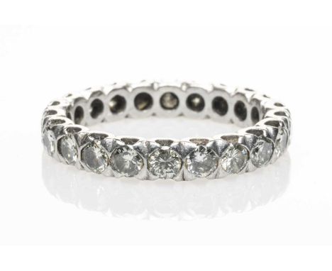 WHITE METAL DIAMOND ETERNITY RING, ring size L, 4.1gmsProvenance: private collection CardiffComments: good overall, light wea