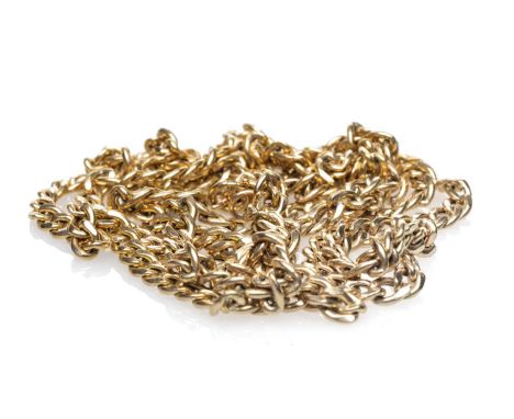 9CT GOLD FLAT CURB LINK CHAIN, 81cms long, 10.0gmsProvenance: deceased estate Neath Port Talbot County BoroughComments: light