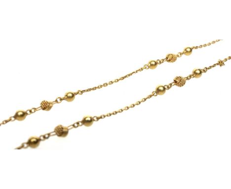YELLOW METAL MULTI-LINK CHAIN, stamped '22K', 44cms long, 6.7gmsProvenance: deceased estate Neath Port Talbot County BoroughC