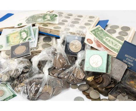 LARGE COLLECTION OF MAINLY PRE-DECIMAL GB COINS including four Boots Coin Collectors Albums containg half crowns, two shillin