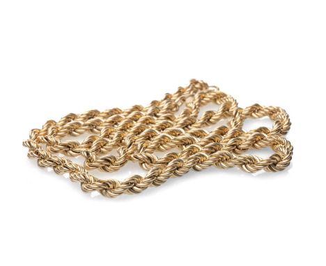 9CT GOLD SPIRAL CHAIN, 57cms long, 11.0gmsProvenance: deceased estate Neath Port Talbot County BoroughComments: light wear ov