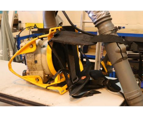 Professional Ryobi petrol engine backpack garden blower. Not available for in-house P&amp;P, contact Paul O'Hea at Mailboxes 