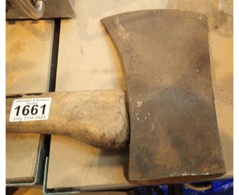 Large vintage felling axe. Not available for in-house P&amp;P, contact Paul O'Hea at Mailboxes on 01925 659133 