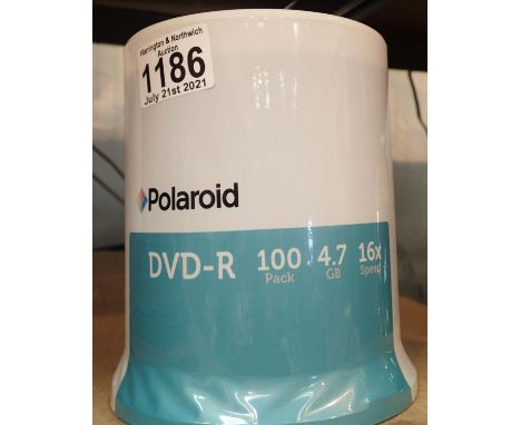 Sealed Polaroid DVDR recording bank discs. P&amp;P Group 1 (£14+VAT for the first lot and £1+VAT for subsequent lots) 