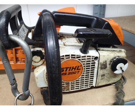 Stihl MS 200T petrol chainsaw. Not available for in-house P&amp;P, contact Paul O'Hea at Mailboxes on 01925 659133 