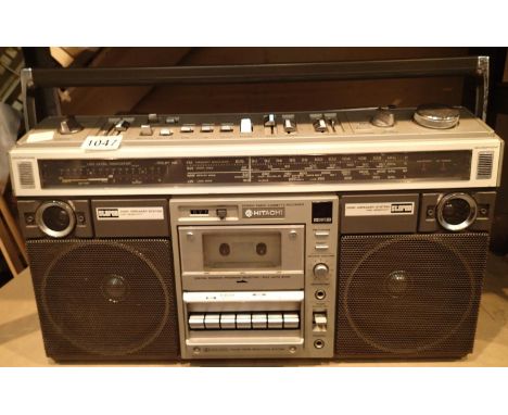 Hitachi stereo radio cassette recorder. Not available for in-house P&amp;P, contact Paul O'Hea at Mailboxes on 01925 659133 