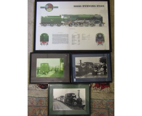 Southwold railway photos and 'Evening star'- Southwold railway and steam loco, steam loco and train, a print of 'The evening 