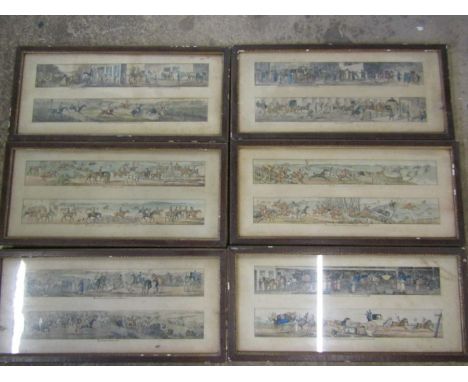 A set of 6 coaching and hunting prints
