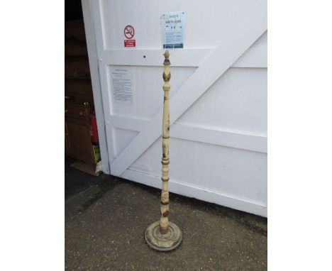 Wooden oriental painted chinoiserie style floor lamp