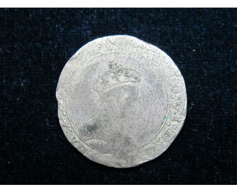 Edward VI debased shilling, Southwark Mint, Bust 5, mm. Y, Spink 2466B, portrait visible, Fair