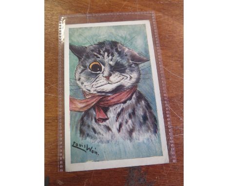 Louis Wain, Faulkner, Cat winking   (1)