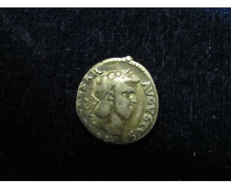 Nero silver denarius Rome Mint 67-68A.D., reverse:- Jupiter seated left, holding thunderbolt and sceptre, Sear 1943, small no