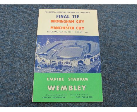 FA Cup Final Programme & Ticket for 5th May 1956 Birmingham v Manchester City (2)