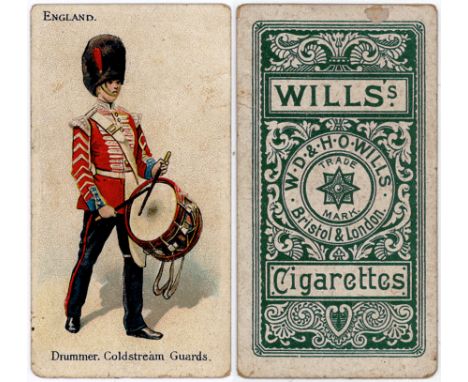 Wills - Soldiers of the World (mixed Ld & no Ld on back) complete set of 101, includes the rare England, Drummer. Coldstream 