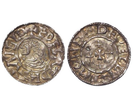 Aethelred II silver penny, Last Small Cross Issue with additional crosses in quarters of reverse, Spink 1154var., obverse rea