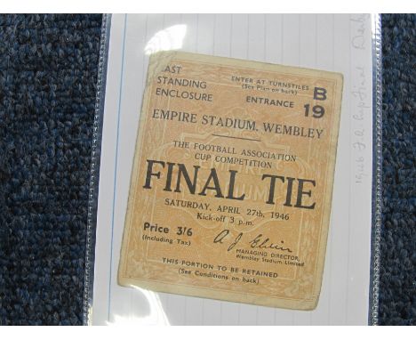 FA Cup Final Ticket for 27th April 1946 Derby County v Charlton A at Wembley (1)