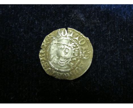 Robert II of Scotland silver penny, reverse reads:- VILLA EDInBVRG followed by mark? star on sceptre handle, Spink 5145, ligh