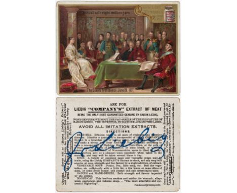 Liebig, set F208 Queen Victoria, issued 1887, 1 card from set of 6, The Queen's first council. June 20.1837 G (scarce item) c