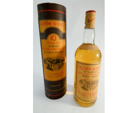 Bottle of vintage Glenmorangie malt whiskey 