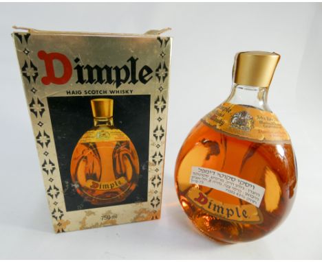Vintage bottle of Dimple Hague Scotch whiskey in box 