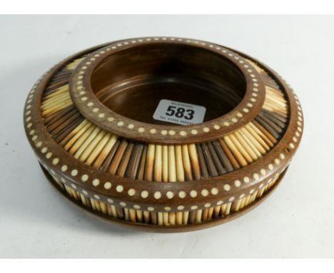 Porcupine quill trinket box/ash tray