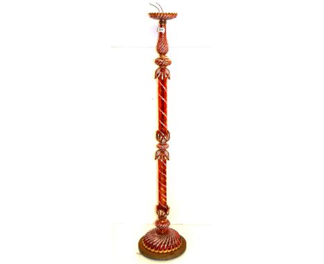 A very fine Murano glass standard lamp, H. 140cm.