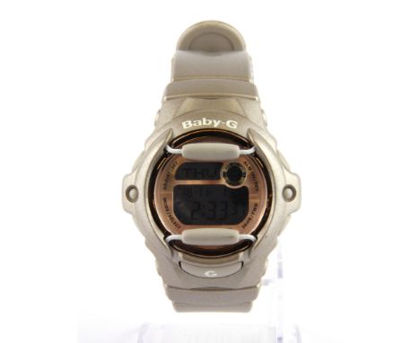 A Casio Baby-G wrist watch.