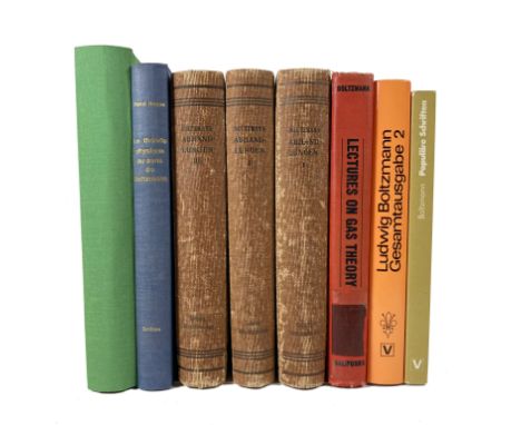 BOLTZMANN, L. Wissenschaftliche Abhandlungen. Hrsg. F. Hasenörl. (First ed.). 1909. 3 vols. Ocl. (Spines discold., some wear 