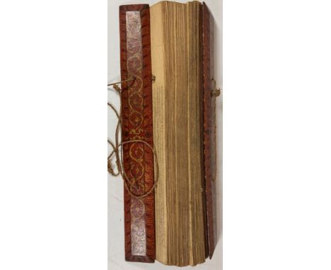 MALAY ARCHIPELAGO -- MANUSCRIPT on lontar palm leaves, consisting of 169 lvs. between lozenge shaped and painted wooden sides