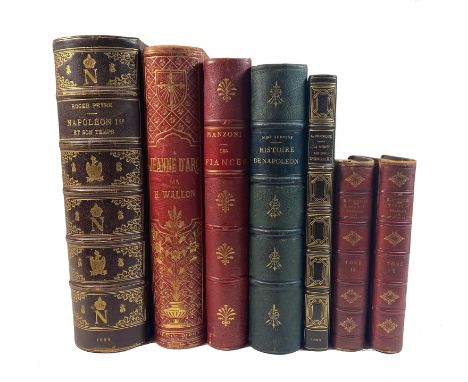 PEYRE, R. Napoléon 1er et son temps. Par., 1888. W. 13 cold. plates &amp; 431 text-ills. 4°. Cont. burgundy h. mor., t.e.g. V