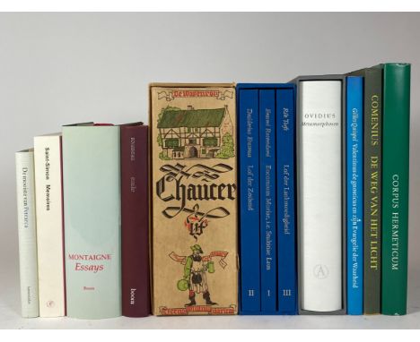 MONTAIGNE, M. de. Essays. Vert. F. de Graaff. (1993). Ocl. w. dust-j. -- OVIDIUS. Metamorphosen. Vert. M. D'Hane-Scheltema. 2