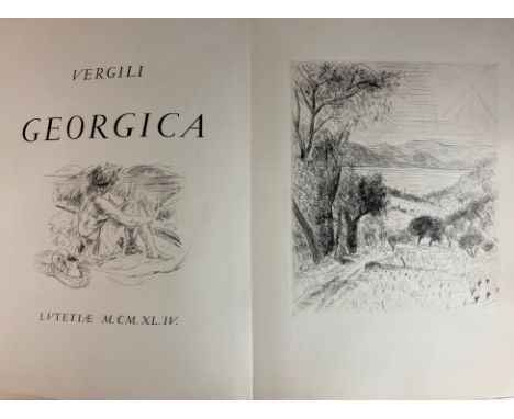 DUNOYER DE SEGONZAC -- VERGILIUS. Les Géorgiques. Trad. de M. de Marolles. (Paris, on expense of the artist, 1944-47). 2 vols