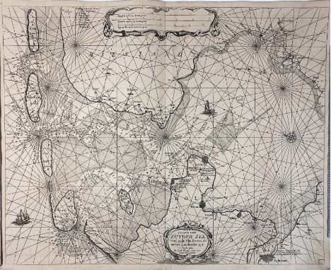LOW COUNTRIES -- "PASCAARTE vande Zuyder-Zee, Texel, ende Vlie-stroom, als mede 't Amelanders-gat". Amst., J. Theunisz. [Loot