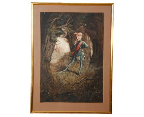 HERBERT JOHNSON HARVEY (1884-1928) 'Seven at a Blow' A scene from the Brothers Grimm's fairytale 'The Brave Little Tailor' (D