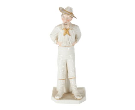 A ROYAL WORCESTER PORCELAIN FIGURE OF 'A YANKEE' modelled by James Hadley, from the 'Countries around the World' series, 17.5