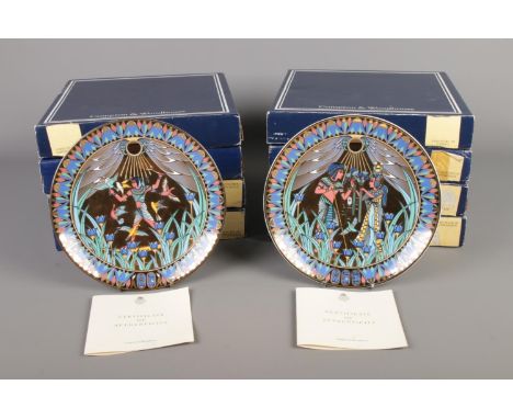 A full set of vintage Royal Worcester "Legends Of The Nile" Tutankhamun collectors plates, eight pieces.  All boxed with cert
