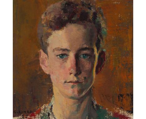 Liner, Carl August (St. Gallen 1871–1946 Appenzell)Portrait Carl Walter Liner, 1927. Öl auf Leinwand. Unten links signiert un