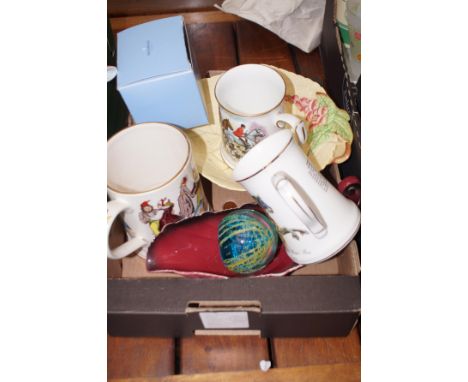 Box to include Carltonware &amp; Mdina Paperweight