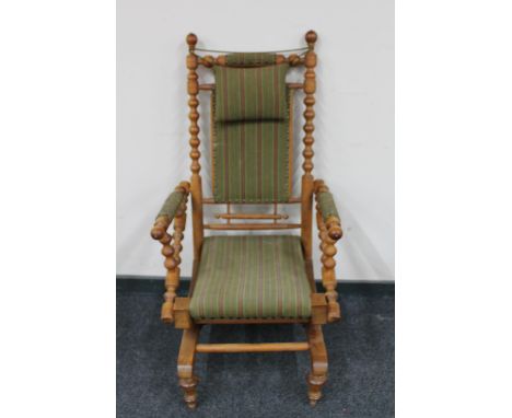 An antique bobbin rocking chair 