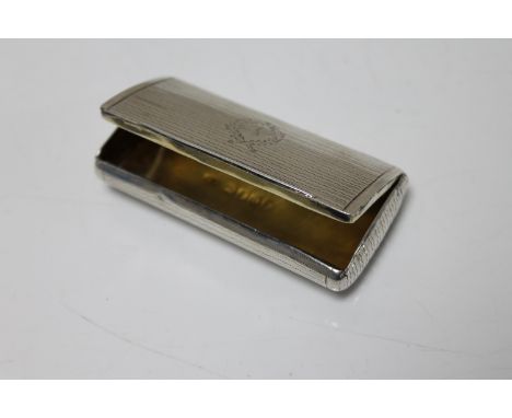 A George III silver snuff box by Thomas Hobbs, London 1803, length 8 cm.