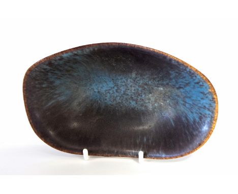 Gunnar Nylund for Rorstrand, an ARF bowl, 1950s, matte glazed naturalistic form, incised marks,17cm long