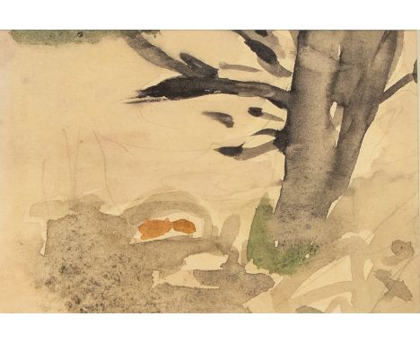 Mary Potter (1900-1981), Birds in a Tree, watercolour, circa 1960, unsigned, 9cm x 11.5cm, framedProvenance: Sothebys, London