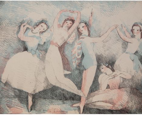Marie Laurencin (1883-1956), Dancers, print, signed in plate, 35cm x 44cm, unframed